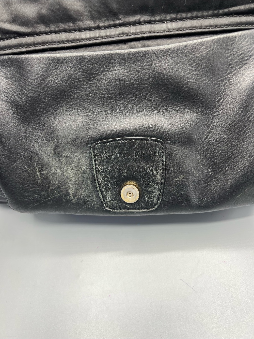 Coach Campbell Black Leather Hobo Shoulder Bag Large Buckle Gold Hardware - Picture 13 of 15